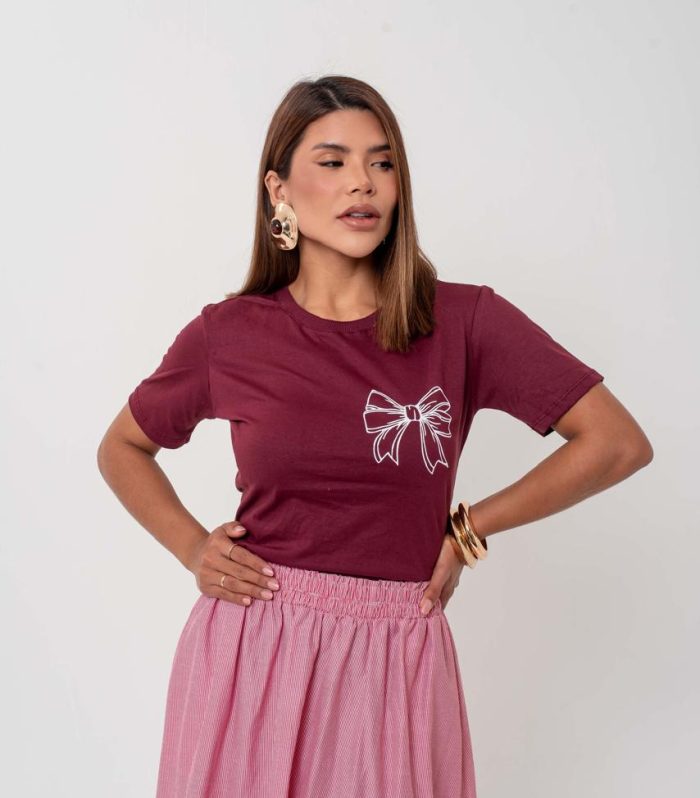 Tshirt Laço bolso